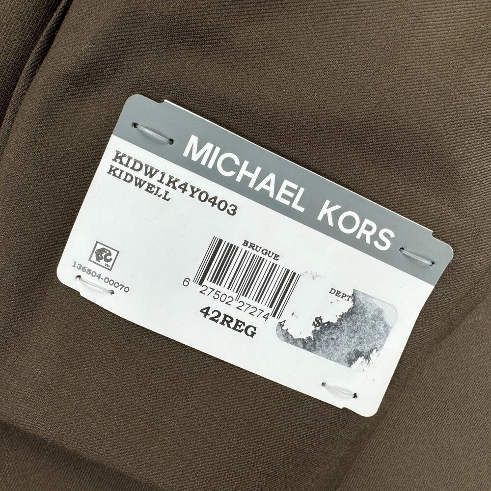 Michael Kors Mens Classic Fit Wool Blend Solid Suit Jacket Brown 42R - Picture 4 of 6